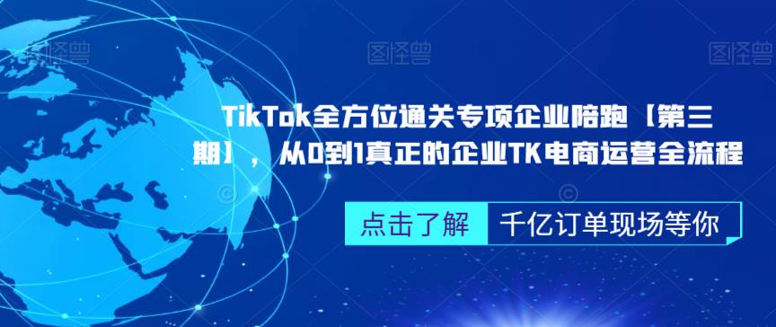 ‎TikTok全方位通关专项企业陪跑【第三期】，从0到1真正的企业TK电商运营全流程-三石资源库