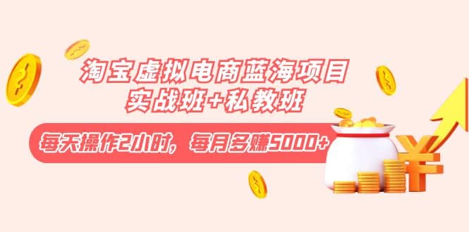 淘宝虚拟电商蓝海项目实战班+私教班-三石资源库