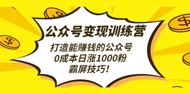 公众号变现训练营（第3期）-三石资源库