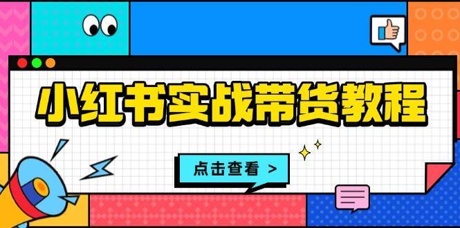 小红书实战带货教程：从开店到选品、笔记制作、发货、售后等全方位指导-三石资源库
