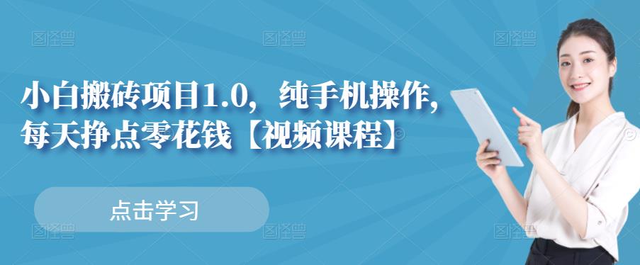 小白搬砖项目1.0，纯手机操作，每天兼职挣点零花钱-三石资源库