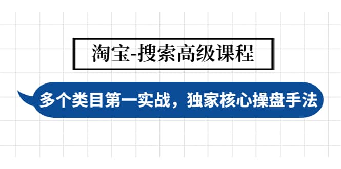 淘宝-搜索高级课程：多个类目第一实战，独家核心操盘手法-三石资源库