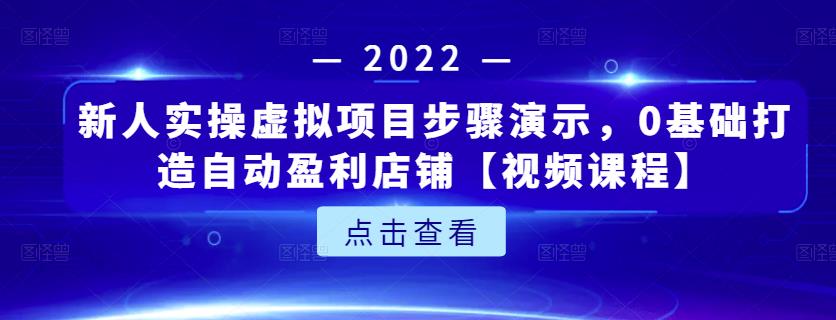 新人实操虚拟项目步骤演示，0基础打造自动盈利店铺【视频课程】-三石资源库