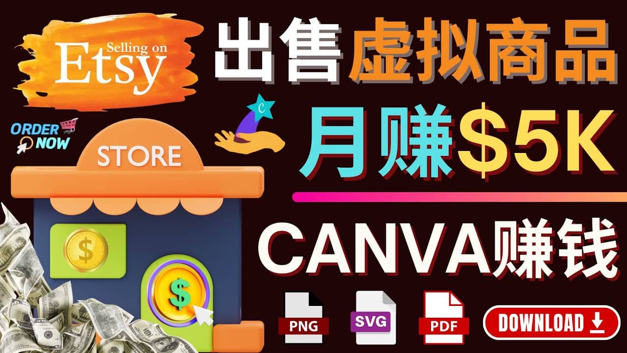 通过Etsy出售Canva模板，操作简单，收益高，月赚5000美元-三石资源库