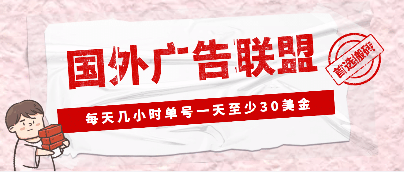 外面收费1980最新国外LEAD广告联盟搬砖项目，单号一天至少30美元(详细教程)-三石资源库