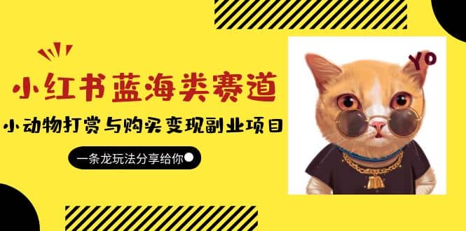 小红书蓝海类赛道：小动物打赏与购买变现副业项目，一条龙玩法分享给你-三石资源库