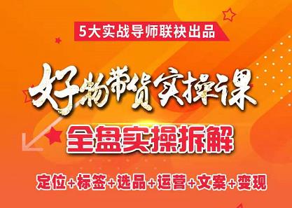 抖音好物带货实操课，全盘拆解抖音好物带货号全套流程打法-三石资源库
