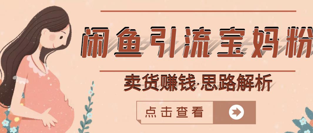 闲鱼引流宝妈粉+卖货赚钱一个月收益30000+（实操视频教程）-三石资源库