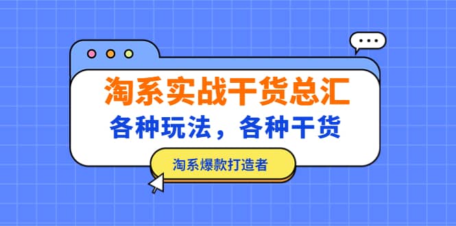 淘系实战干货总汇：各种玩法，各种干货，淘系爆款打造者-三石资源库