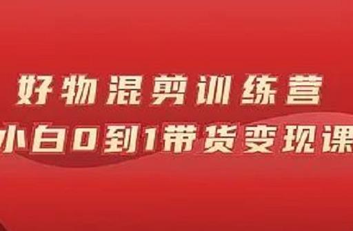 万三好物混剪训练营：小白0到1带货变现课-三石资源库