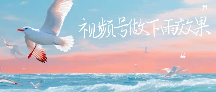 视频号做下雨视频一个账号一周涨粉10W+年入100w-三石资源库