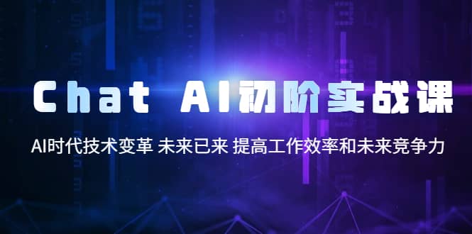 Chat AI初阶实战课，AI时代技术变革 未来已来 提高工作效率和未来竞争力-三石资源库