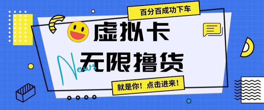 虚拟卡无限撸货，百分百成功下车【仅揭秘】-三石资源库