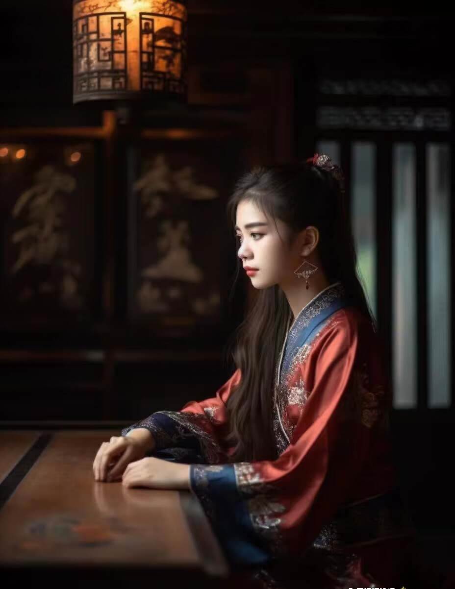 图片[7]-Midjourney关键词-AI生成中国风古装汉服美女人像提示关键词-三石资源库