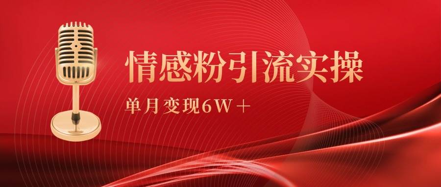 （9473期）单月变现6w+，情感粉引流变现实操课-三石资源库