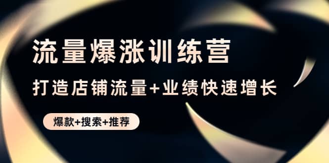 流量爆涨训练营：打造店铺流量+业绩快速增长 (爆款+搜索+推荐)-三石资源库