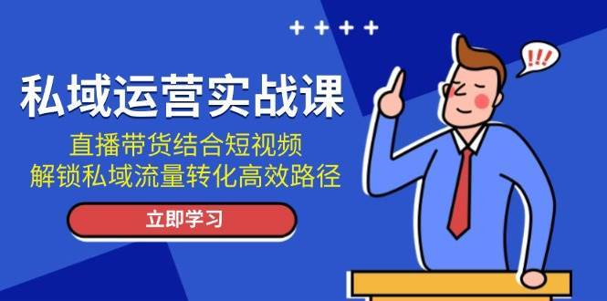 私域运营实战课：直播带货结合短视频，解锁私域流量转化高效路径-三石资源库