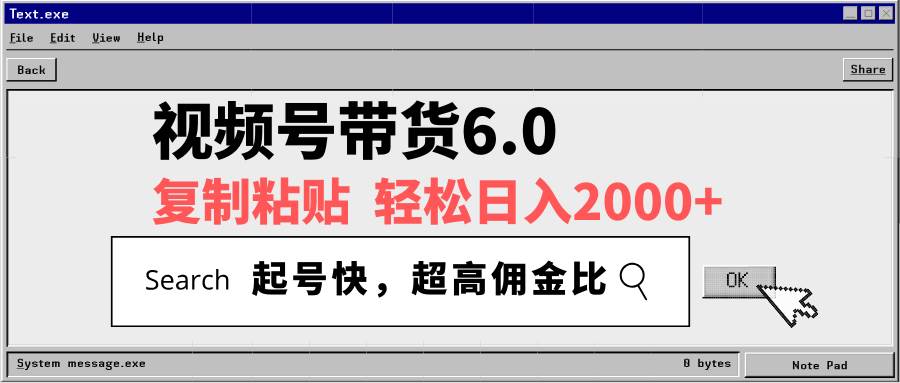 （14325期）视频号带货6.0，轻松日入2000+，起号快，复制粘贴即可，超高佣金比-三石资源库