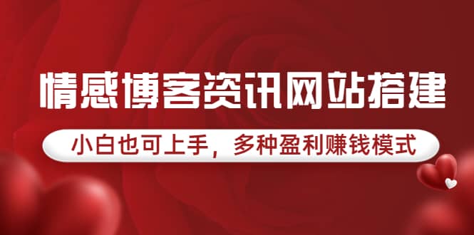 情感博客资讯网站搭建教学，小白也可上手，多种盈利赚钱模式（教程+源码）-三石淘金网