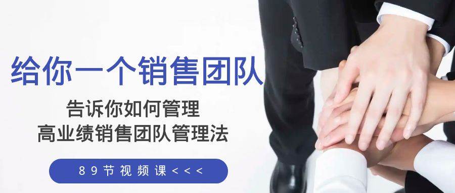 （8169期）给你 一个销售团队，告诉你如何管理，高业绩销售团队管理法（89节课）-三石资源库