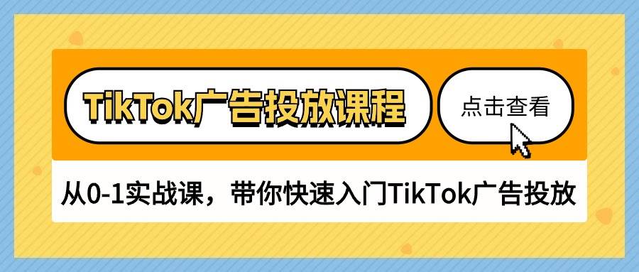 （10731期）TikTok广告投放课程，从0-1实战课，带你快速入门TikTok广告投放（30节课）-三石资源库