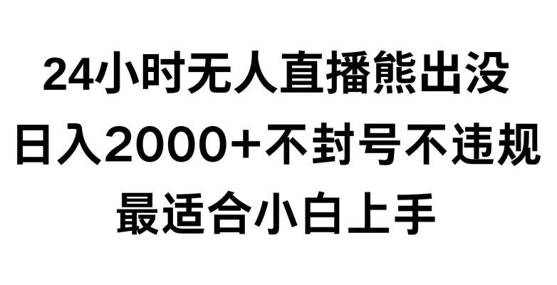 快手24小时无人直播熊出没，不封直播间，不违规，日入2000+，最适合小白上手，保姆式教学【揭秘】-三石资源库