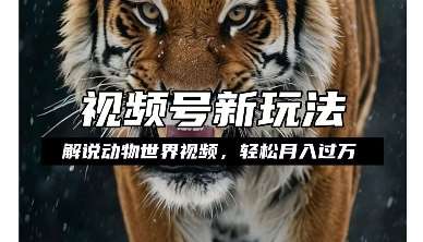 利用动物世界解说视频，赚分成计划收益，轻松月入过W，操作简单【揭秘】-三石资源库