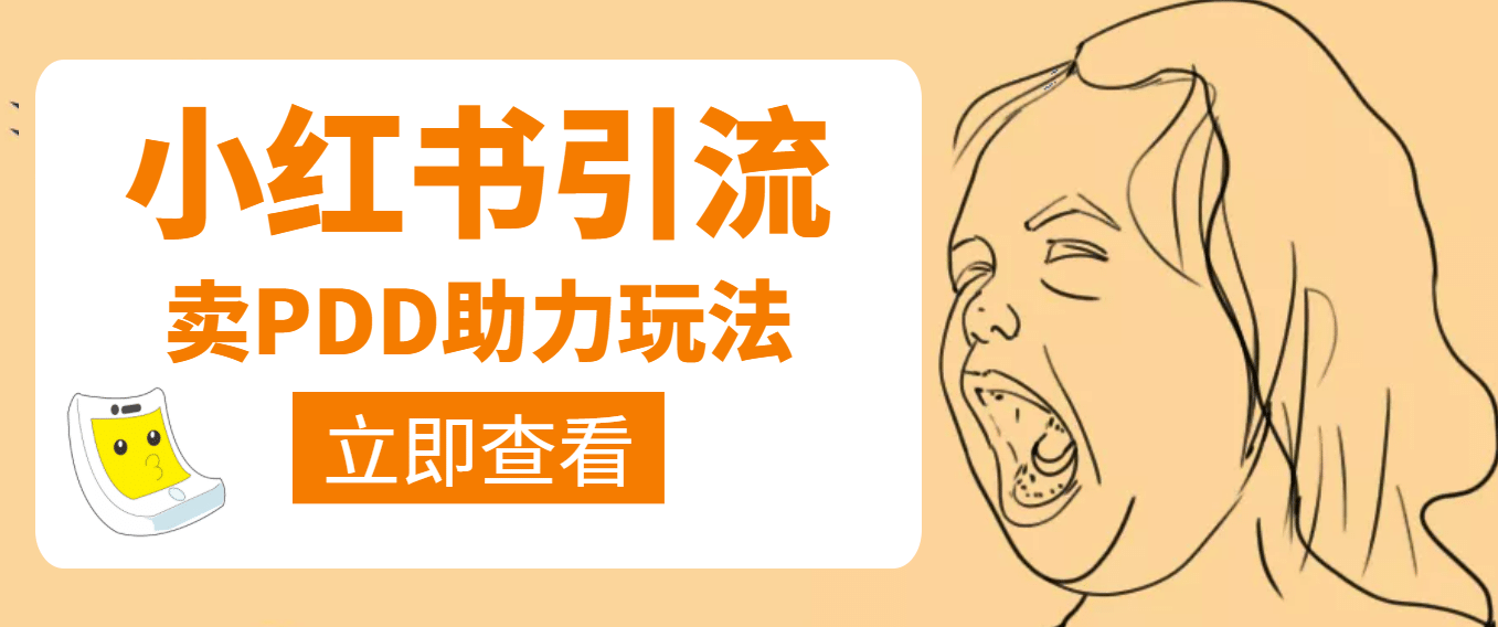 利用小红书卖拼多多助力-三石资源库