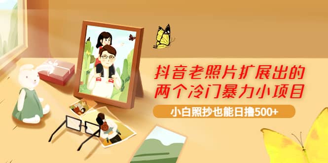 抖音老照片扩展出的两个冷门暴力小项目，小白照抄也能日撸500+-三石资源库