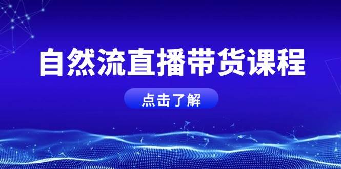（13809期）自然流直播带货课程，结合微付费起号，打造运营主播，提升个人能力-三石资源库