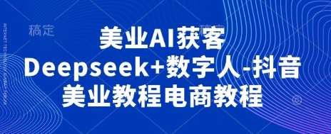 美业AI获客Deepseek+数字人-抖音美业教程电商教程-三石资源库