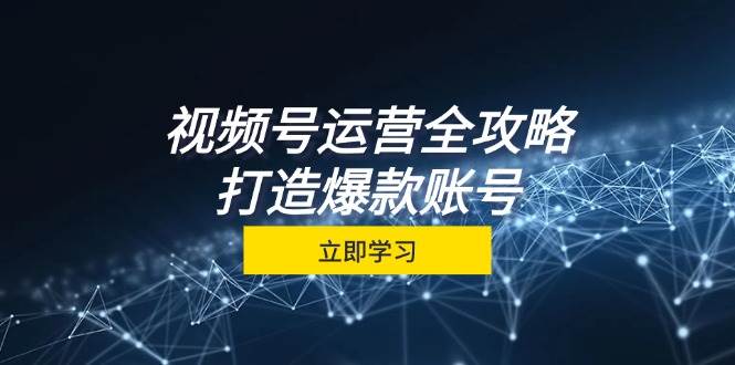 视频号运营全攻略，从定位到成交一站式学习，视频号核心秘诀，打造爆款账号-三石资源库