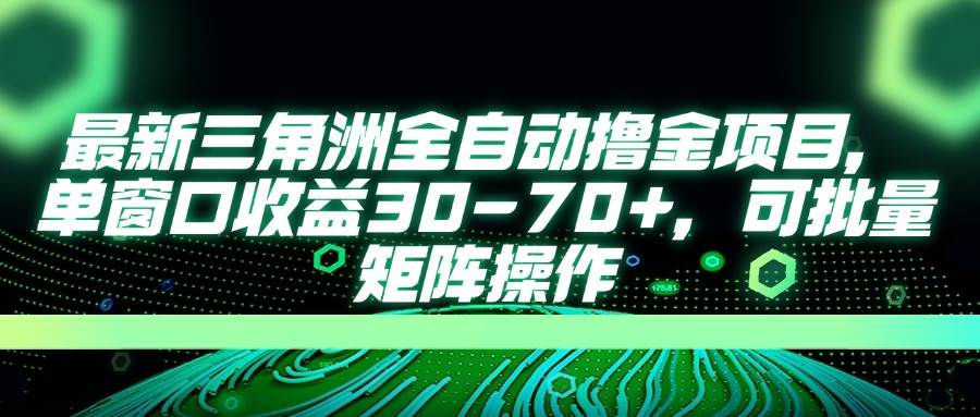 （14191期）最新三角洲全自动撸金项目，单窗口收益30-70+，可批量矩阵操作-三石资源库