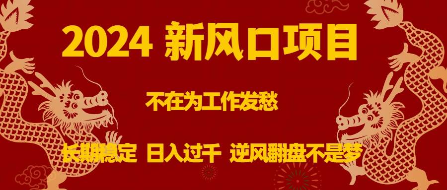 （8587期）2024新风口项目，不在为工作发愁，长期稳定，日入过千 逆风翻盘不是梦-三石资源库