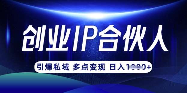 云帆·创业ip合伙人打造3.0，从0到1教你做网创，实现月入过W-三石资源库