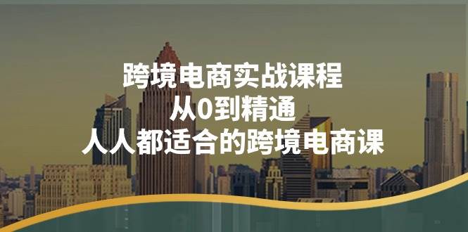 （11183期）跨境电商实战课程：从0到精通，人人都适合的跨境电商课（14节课）-三石资源库