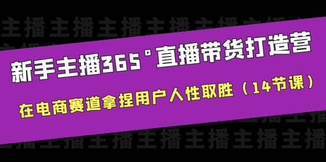 新手主播365°直播带货·打造营，在电商赛道拿捏用户人性取胜（14节课）-三石资源库