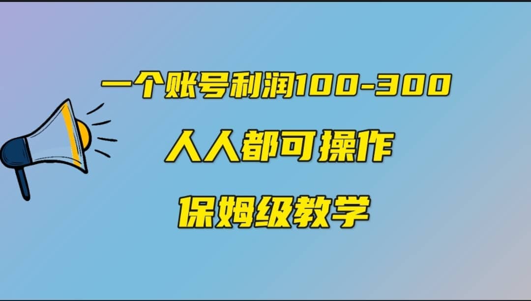 一个账号100-300，有人靠他赚了30多万，中视频另类玩法，任何人都可以做到-三石资源库