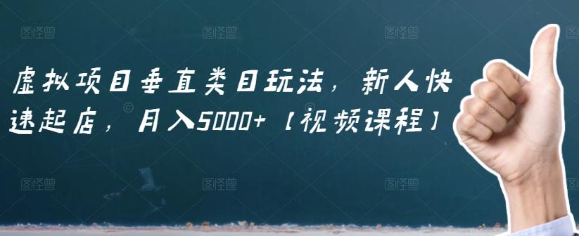 虚拟项目垂直类目玩法，新人快速起店，月入5000+【视频课程】-三石资源库