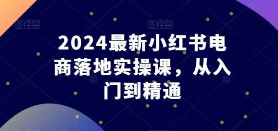2024最新小红书电商落地实操课，从入门到精通-三石资源库