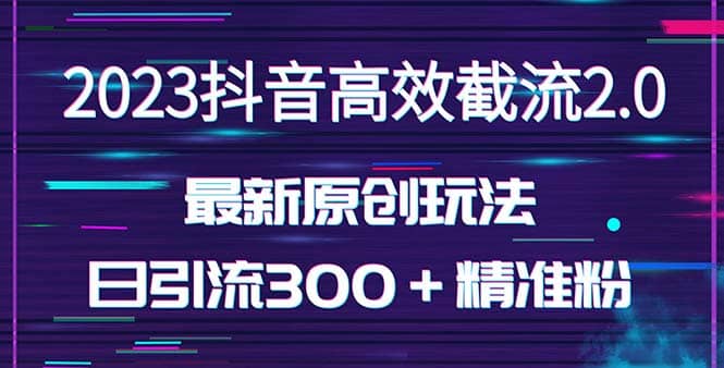 日引300＋创业粉，独家抖音高效截流2.0玩法（价值1280）-三石资源库
