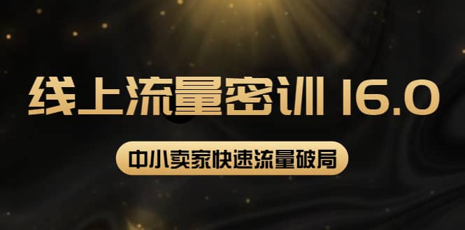 2022秋秋线上流量密训16.0：包含 暴力引流10W+中小卖家流量破局技巧 等等！-三石资源库