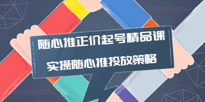 随心推正价起号精品课，实操随心推投放策略（5节课-价值298）-三石资源库