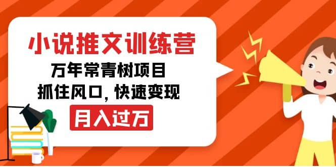 小说推文训练营，万年常青树项目，抓住风口-三石资源库