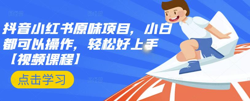 抖音小红书原味项目，小白都可以操作，轻松好上手【视频课程】-三石资源库