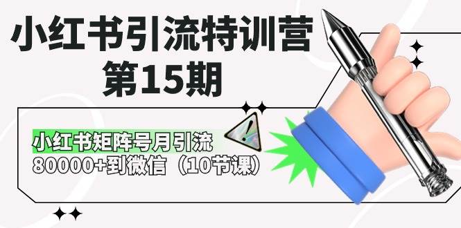 小红书引流特训营第15期，小红书矩阵号月引流80000+到微信（10节课）-三石淘金网
