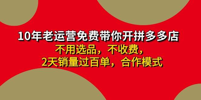 （11576期）拼多多-合作开店日入4000+两天销量过百单，无学费、老运营教操作、小白…-三石淘金网