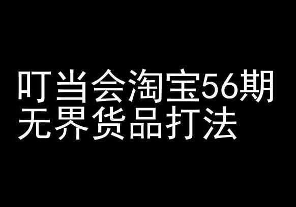 叮当会淘宝56期：无界货品打法-淘宝开店教程-三石资源库