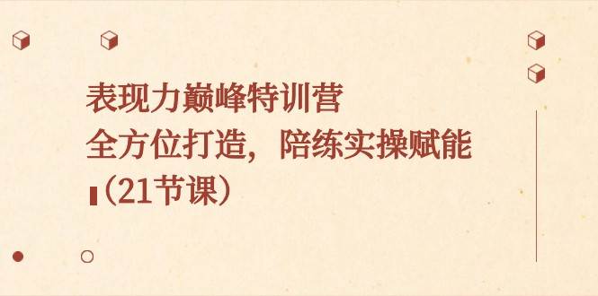 表现力巅峰特训营，全方位打造，陪练实操赋能（21节课）-三石淘金网