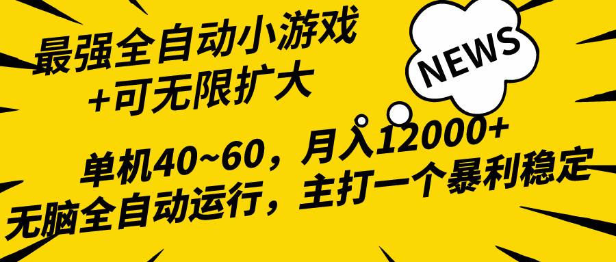 （10046期）2024最新全网独家小游戏全自动，单机40~60,稳定躺赚，小白都能月入过万-三石资源库